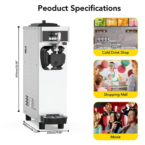 1200W Single Flavor Soft Serve Ice Cream Machine A558