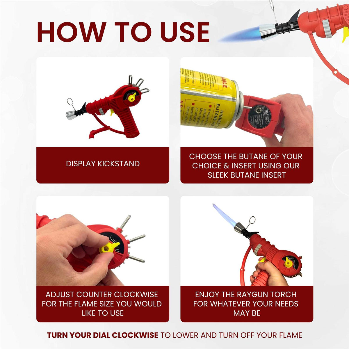 Adjustable Flame Torch Lighter with Safety Lock N886281