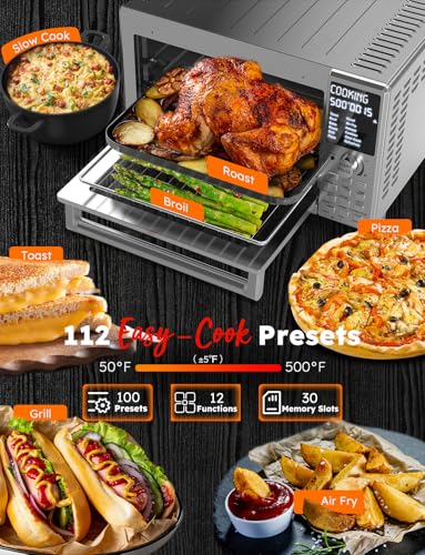 Stainless Steel Air Fryer Toaster Oven with Grill Combo, 30QT K781