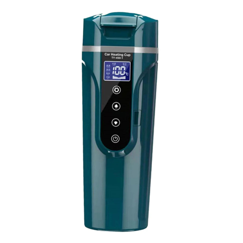 450ml 24V/12V Electric Travel Kettle Thermal Insulation Portable Cup Dark Green T714377