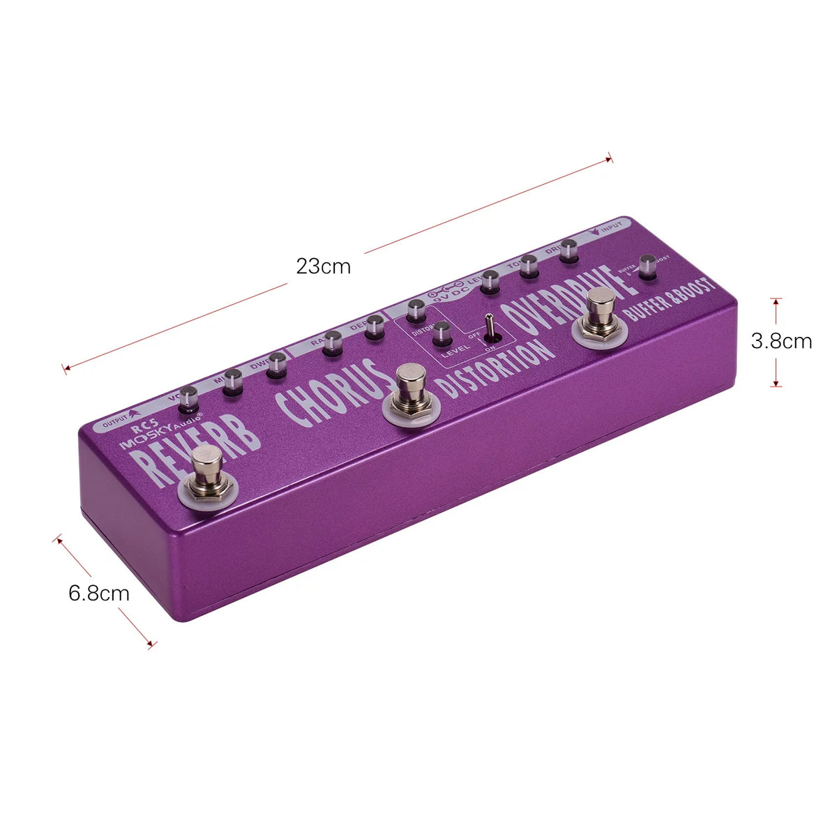 Guitar Effects Pedal Reverb Chorus Distortion Overdrive True Bypass Z21530