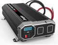 1100 Watts Modified Sine Wave Car Inverter, 12V to 110 Volts, Two AC Outlets, Two USB Ports (2.4 Amp) Z44164