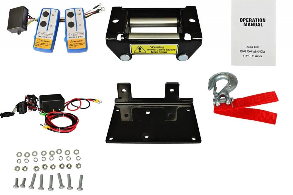 12V 3000LBS Electric Winch with Steel Cable and 2 Remotes B4519
