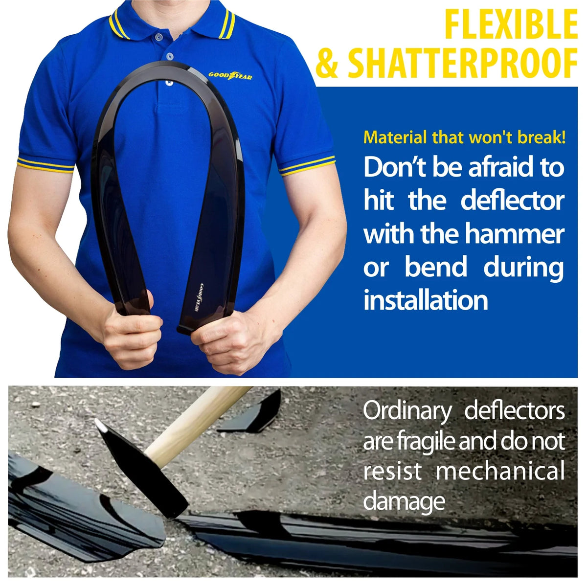 4 Pc Shatterproof In-Channel Window Deflectors A120788