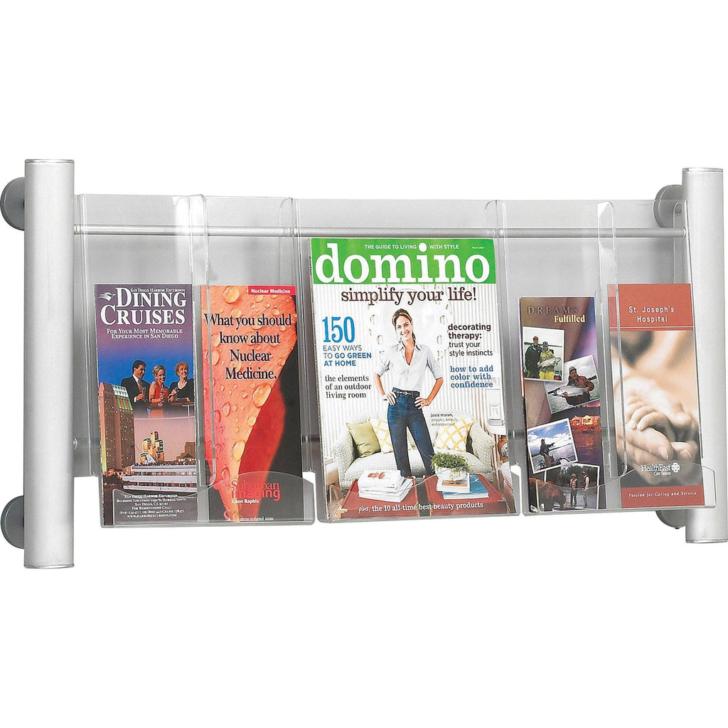 Silver 3 Pocket Magazine Rack R2619