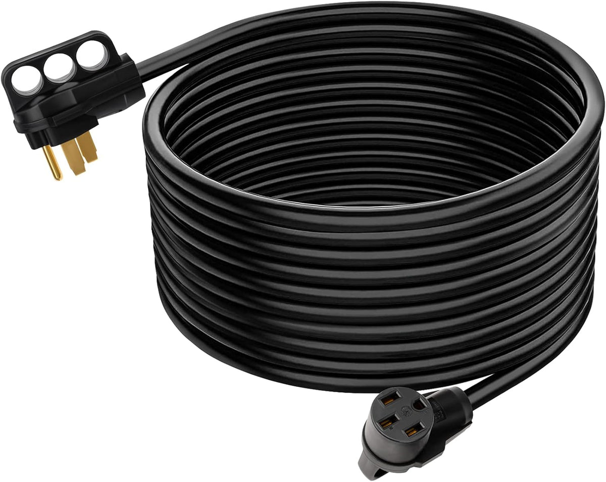 50 Feet 50Amp RV Extension Cord with Handle Black W416