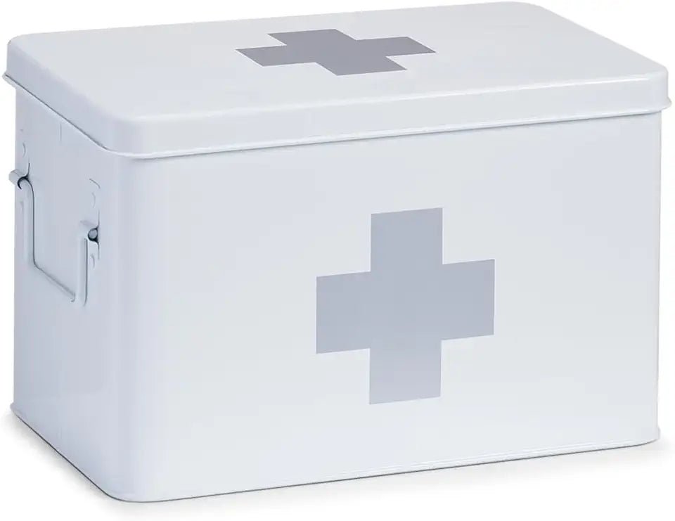 White Metal First Aid Box 32 x 19.5 x 20 cm O487200