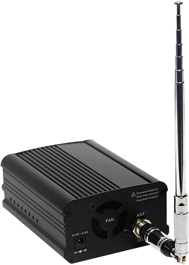 FM Transmitter 7W/1W Mini Radio Stereo Station, 88.1-107.9MHz, Pack of 2 G975