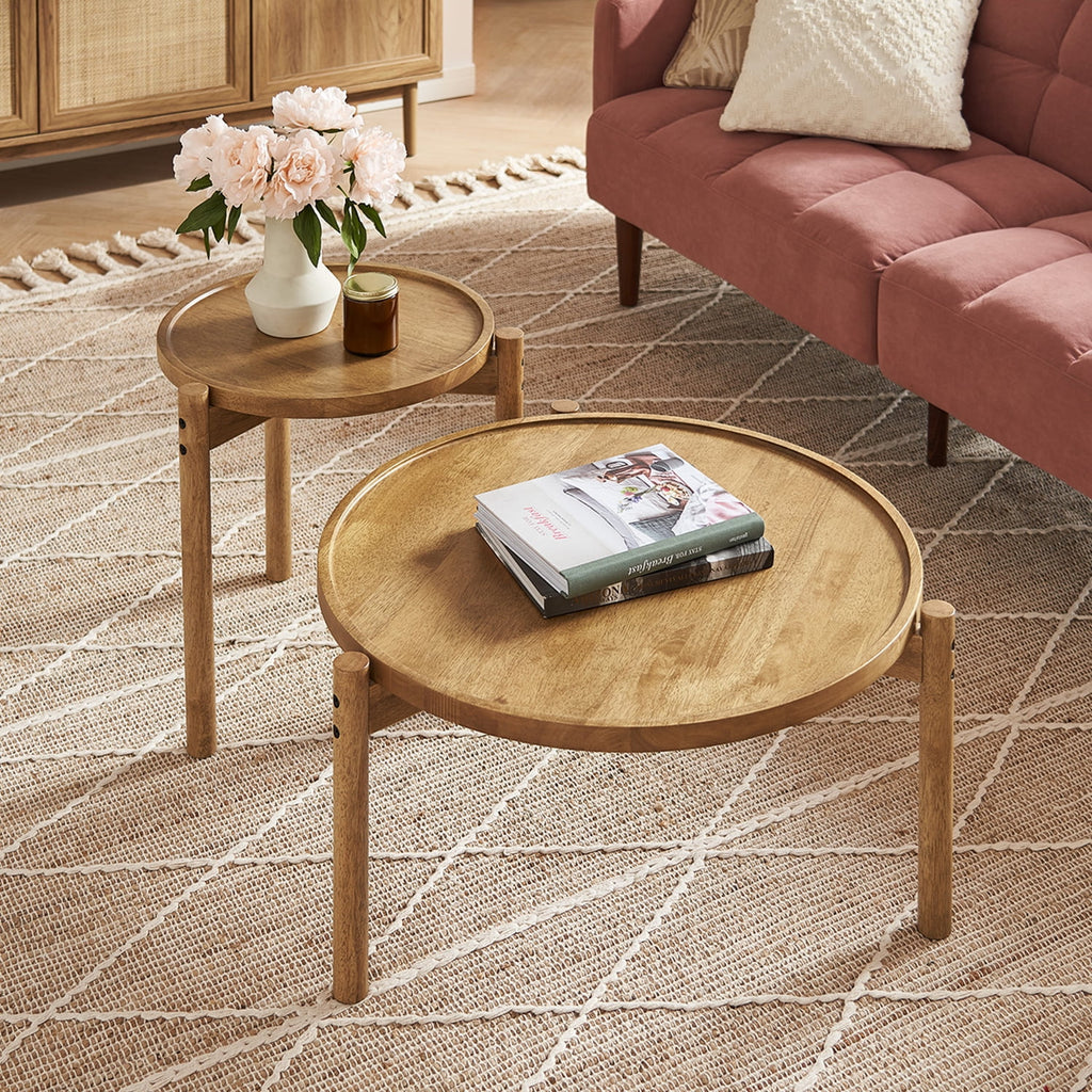 Round Solid Wood Coffee Table K4847