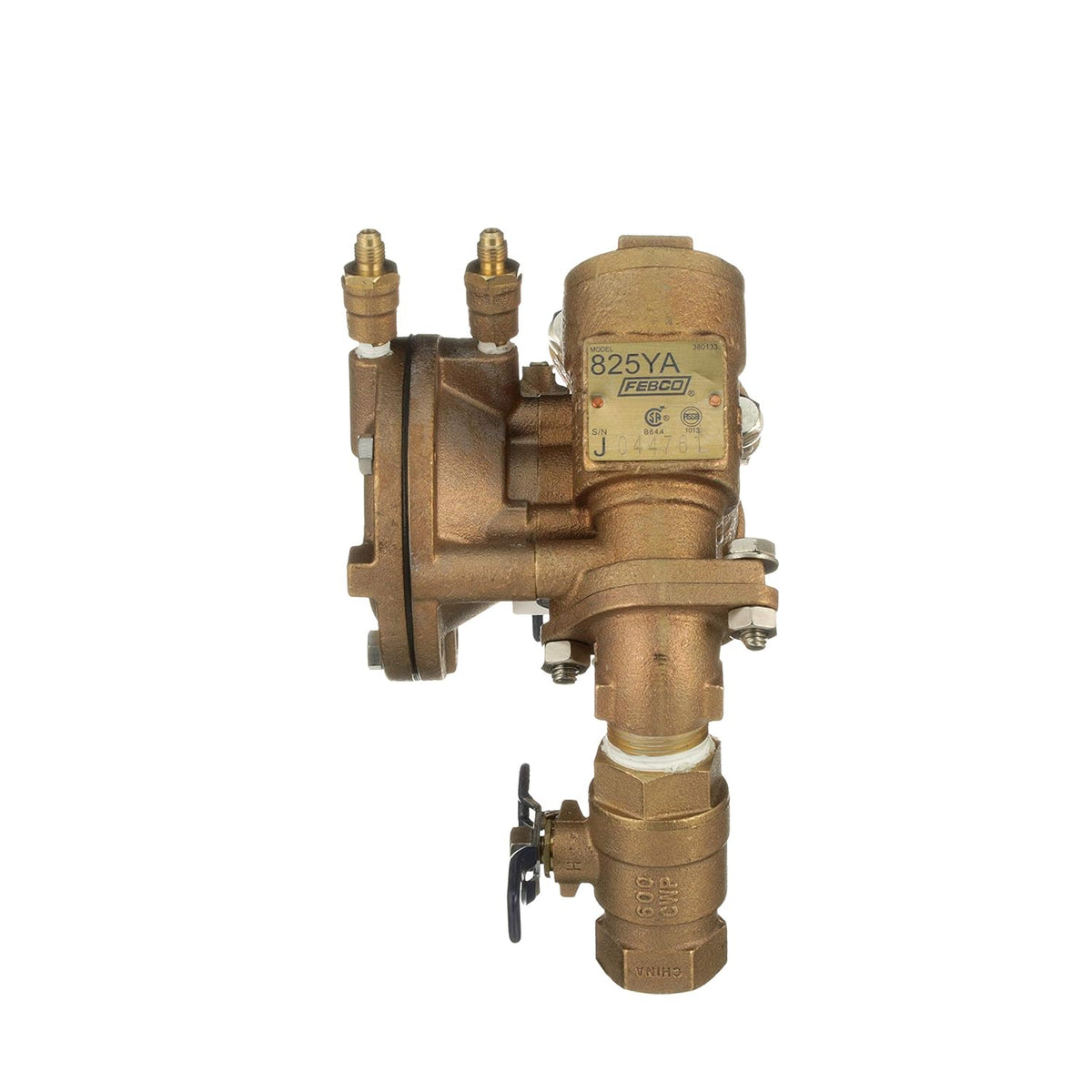 Angled Union Quarter Turn Shutoff Reduced Pressure Assembly, 1" L138307