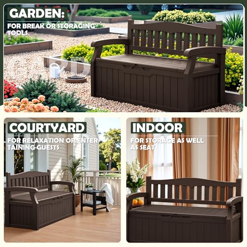 80 Gallon Black Storage Bench W38088
