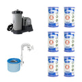 Intex Pool Pump with Wall Mount Automatic Skimmer and Pool Filters (6 Pack) Q811309