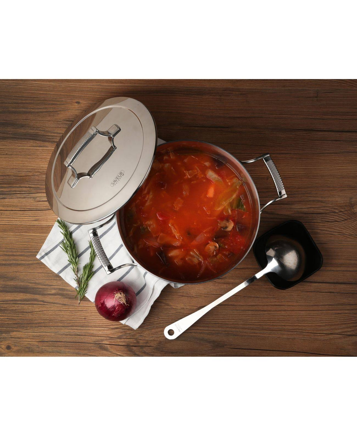 6 qt. Tri-Ply Stainless Steel Stock Pot with Lid O7431
