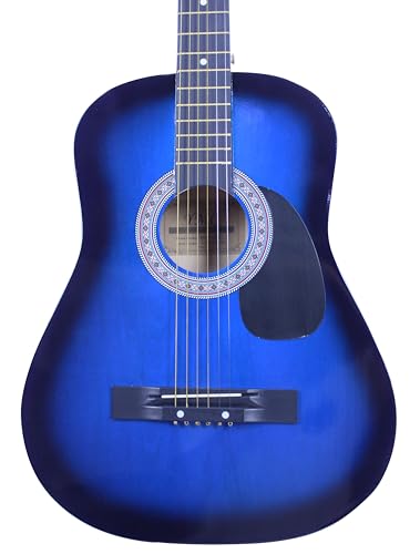 Black Beginner Acoustic Guitar Starter Package with Gig Bag, Strap, Picks, Pickguards, Pick Holder, Extra Strings, Electronic Tuner W504