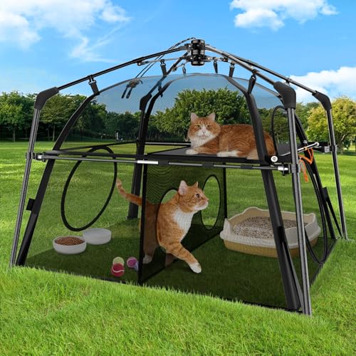 Extra Large 3-Tier Foldable Outdoor Cat Enclosure with Carry Bag O1148