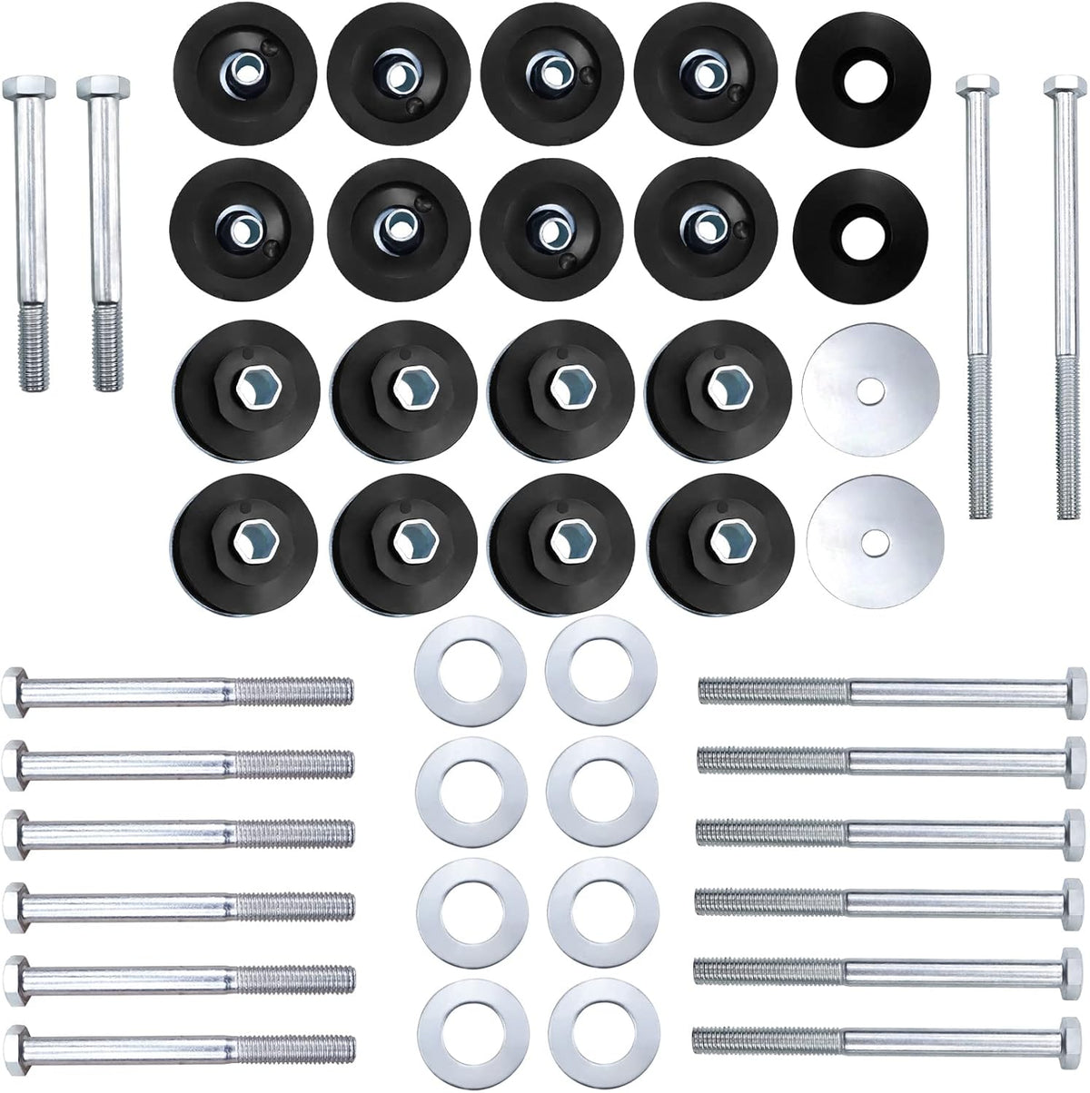 Black Polyurethane Body Mount Bushing Kit for Ford F250 F350 Super Duty 2008-2016 E8606