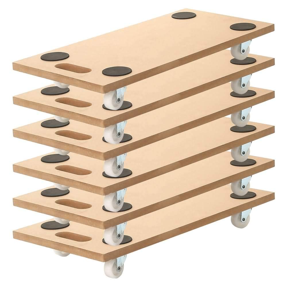 4 Pack 23 X 12 Rectangle Wood Platform Dolly 400-LB Load Rating X757356