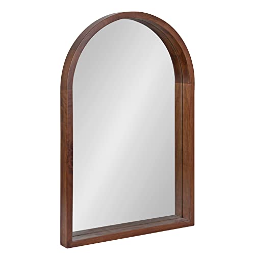 Rustic Modern Farmhouse Arch Mirror, 24" x 36", Natural Wood Finish S758164