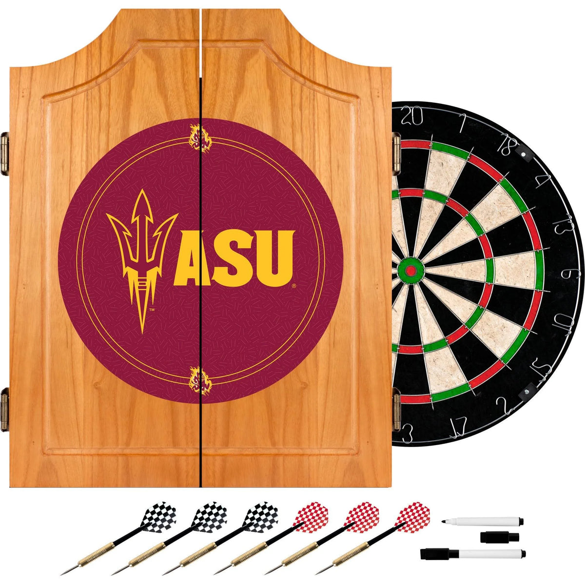 Wood Dart Cabinet Set N971