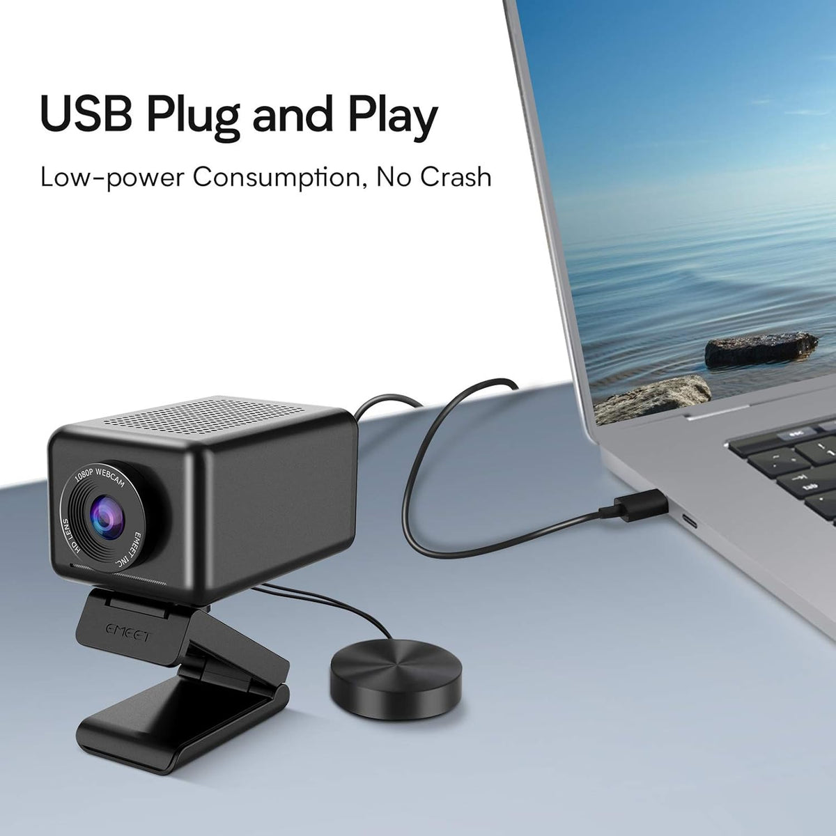 1080P Webcam with Speaker and Mics N4743