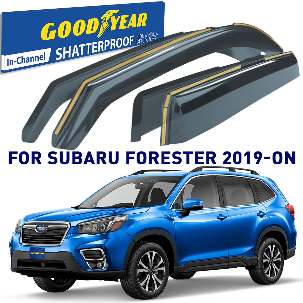 4 Pc Shatterproof In-Channel Window Deflectors A120788
