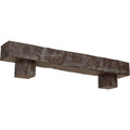 Aged Pecan Faux Wood Fireplace Mantel Kit with Corbels Z8241