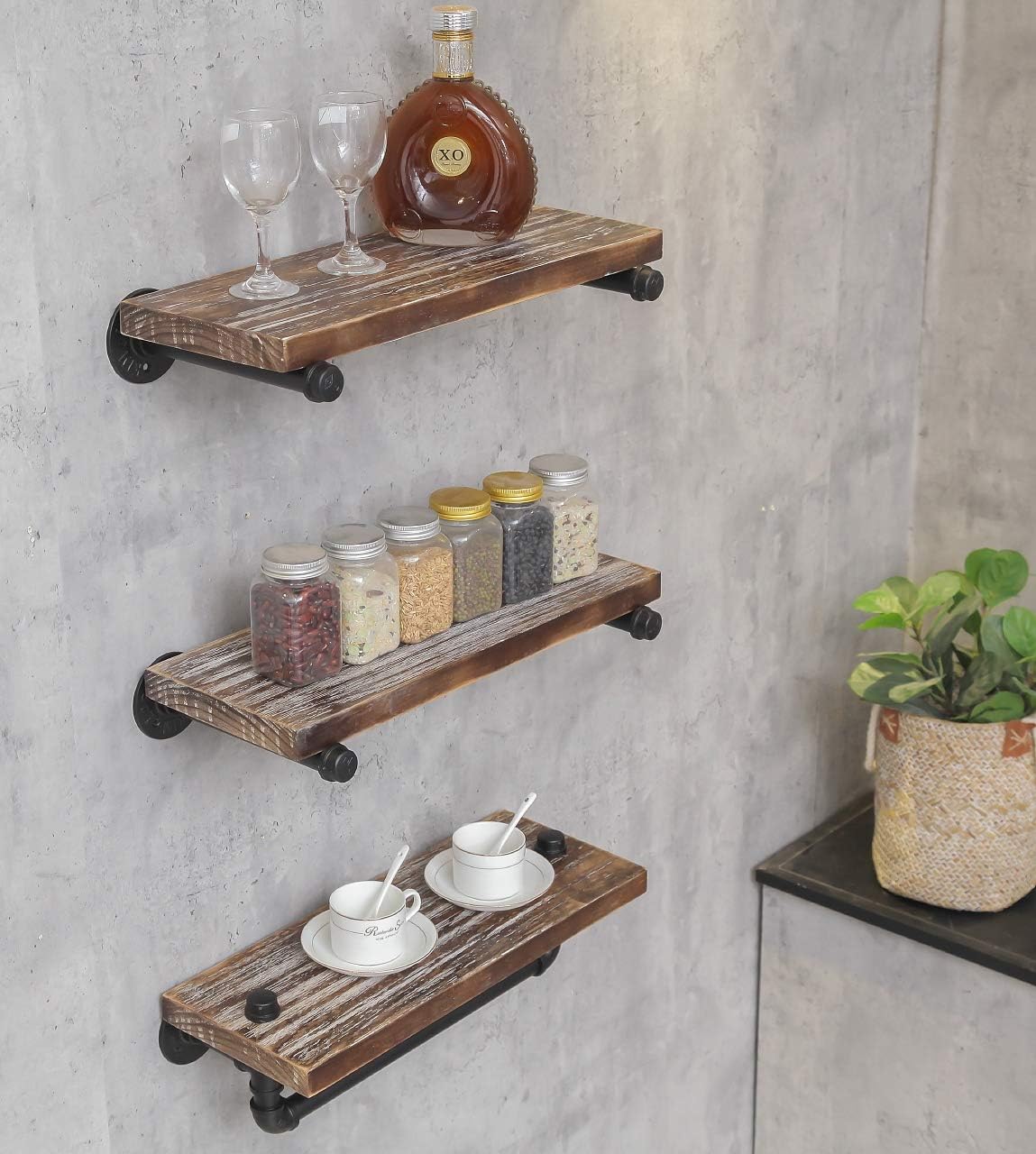 3-Tier Wall Mounted Floating Shelves F107681