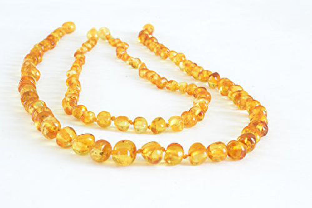 Baltic Amber Necklace Set, Polished Handmade, 17in & 12.5 Inches R3476