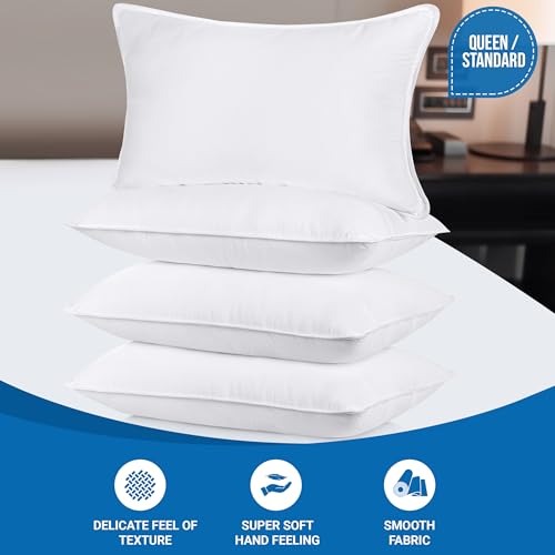 White King Size Set of 2 Bed Pillows G755334