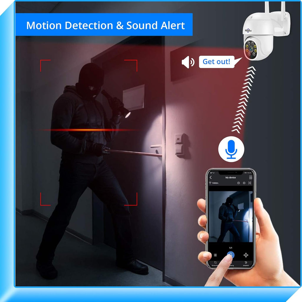 2.4G WiFi 3 Megapixels Pan/Tilt/Zoom Wireless Security Camera with Floodlights Z900