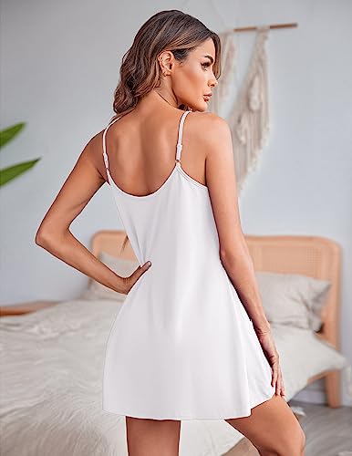 Women Lace Spaghetti Strap Cami Sleeveless Chemise Sleep Dress O4119