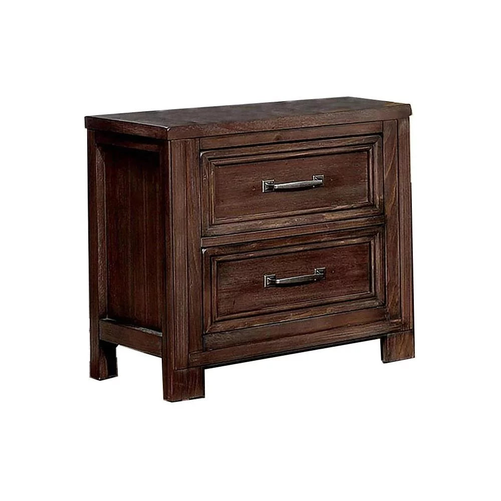 Dark Oak Solid Wood Queen Bedroom Set 6pcs B308420