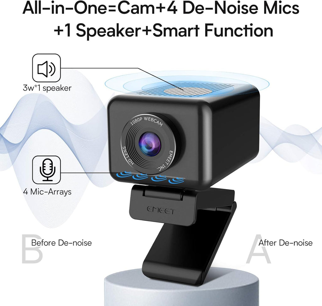 1080P Webcam with Speaker and Mics N4743