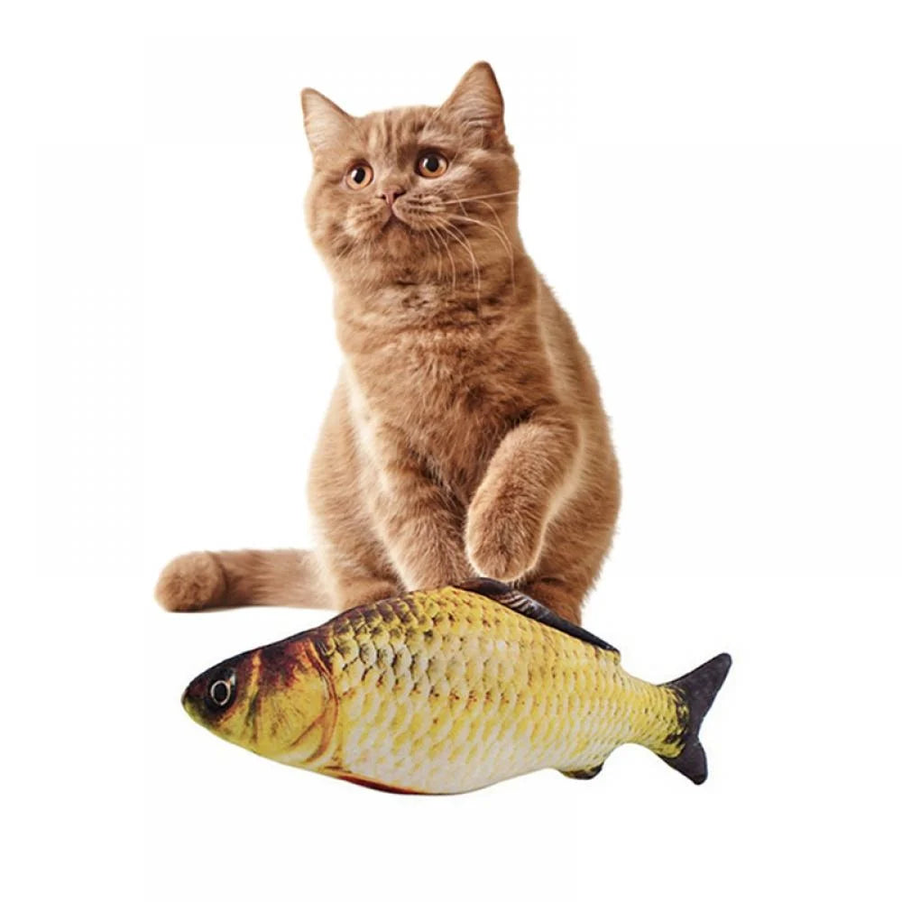 Realistic Flopping Fish Catnip Plush Cat Toy K26256