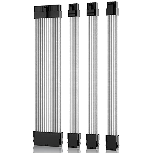 Black 5-Cable-Set 24Pin ATX CPU PCIE Cable Extension Kit J6459