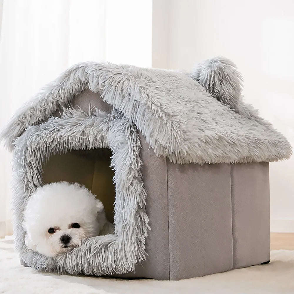 Washable Pet Bed with Cave B539422