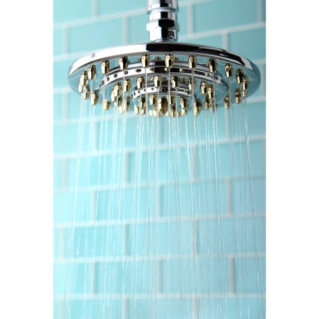 Chrome & Polished Brass Three-Tier Shower Head S85789
