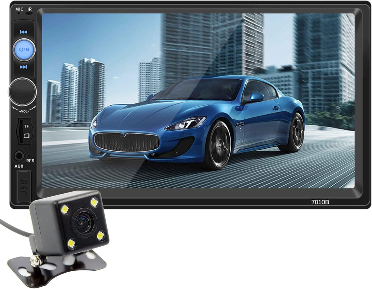 Double Din 7 Inch Touch Screen Car Stereo with Backup Camera G421113