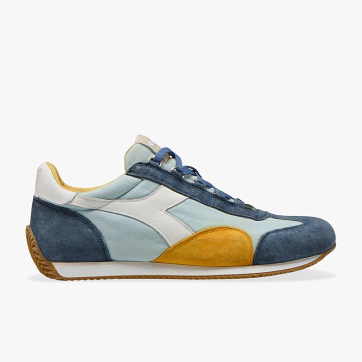 Canvas Stone Wash Blue Sneakers V7417
