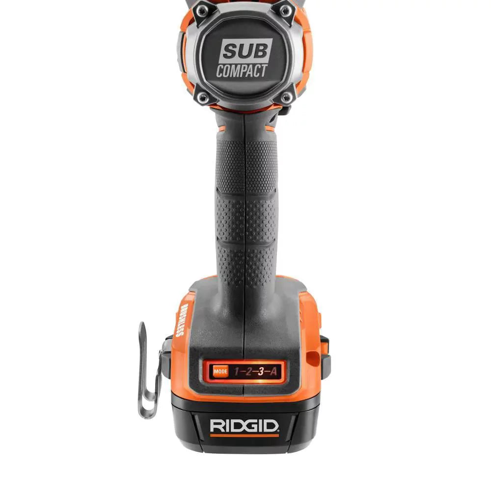 18V Brushless Cordless 1/2 in. Impact Wrench Kit with 2.0 Ah Battery Y838