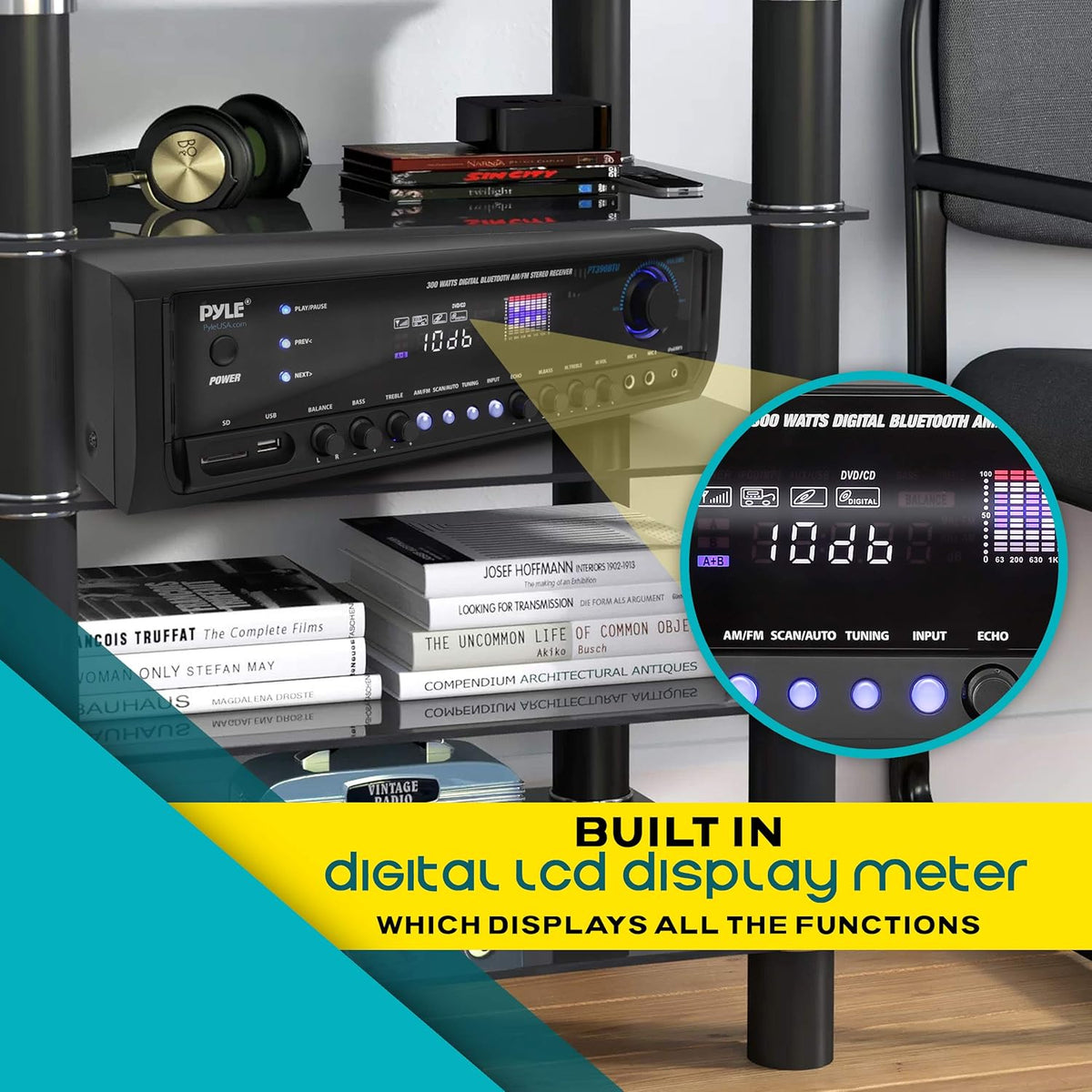 300W 4 Channel Wireless Bluetooth Power Amplifier System N89035