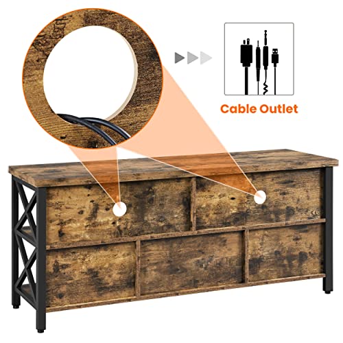 Gray TV Stand up to 65 Inch with Storage Compartments O727452