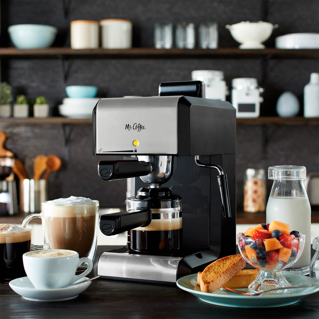 Automatic Espresso and Cappuccino Machine, 20 oz, Silver H74245