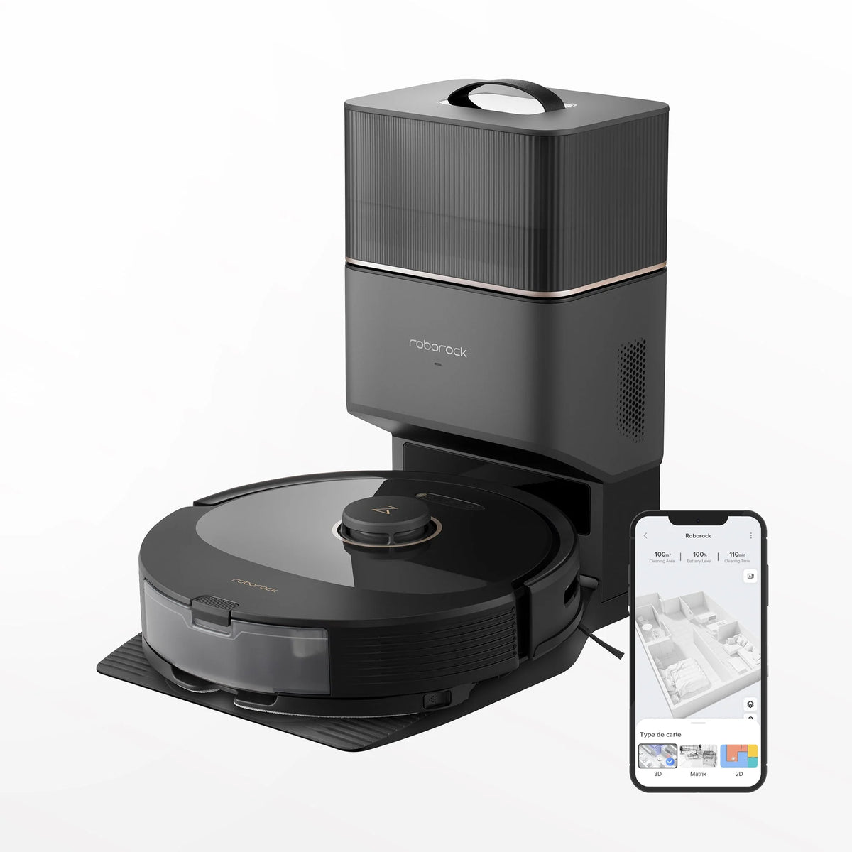 Robot Vacuum and Mop with Auto-Empty Dock E716653