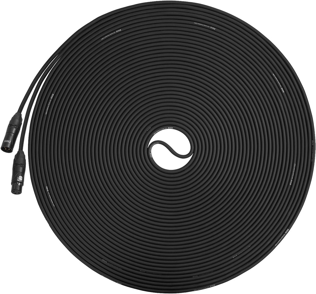 Black Pack of 2 XLR Microphone Cable W66122