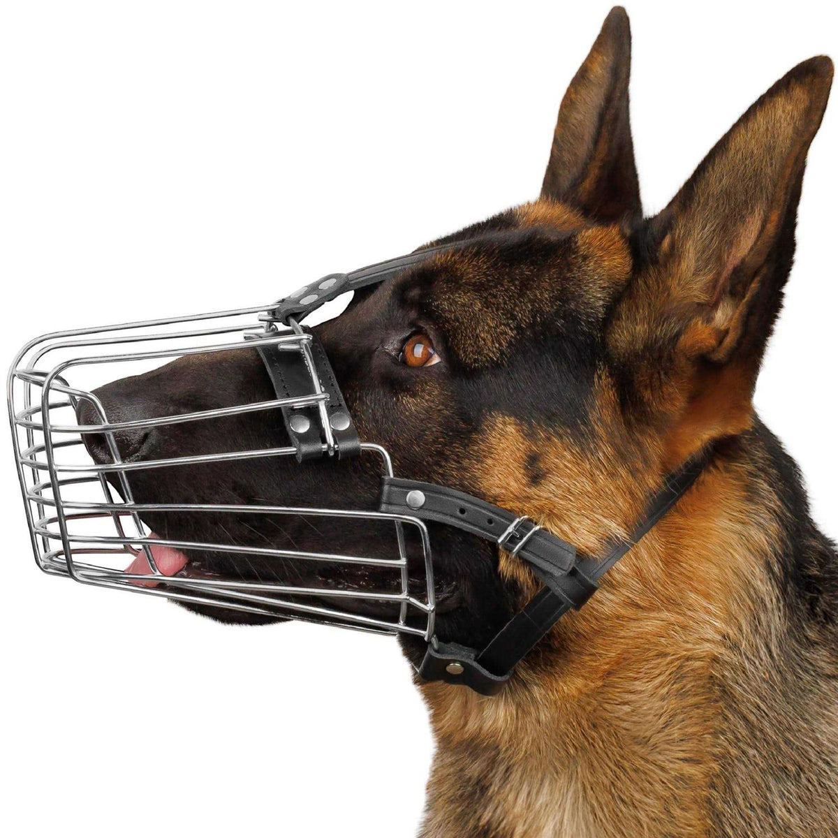Dog Muzzle Wire Basket Metal Mask for Medium Large Dogs C635
