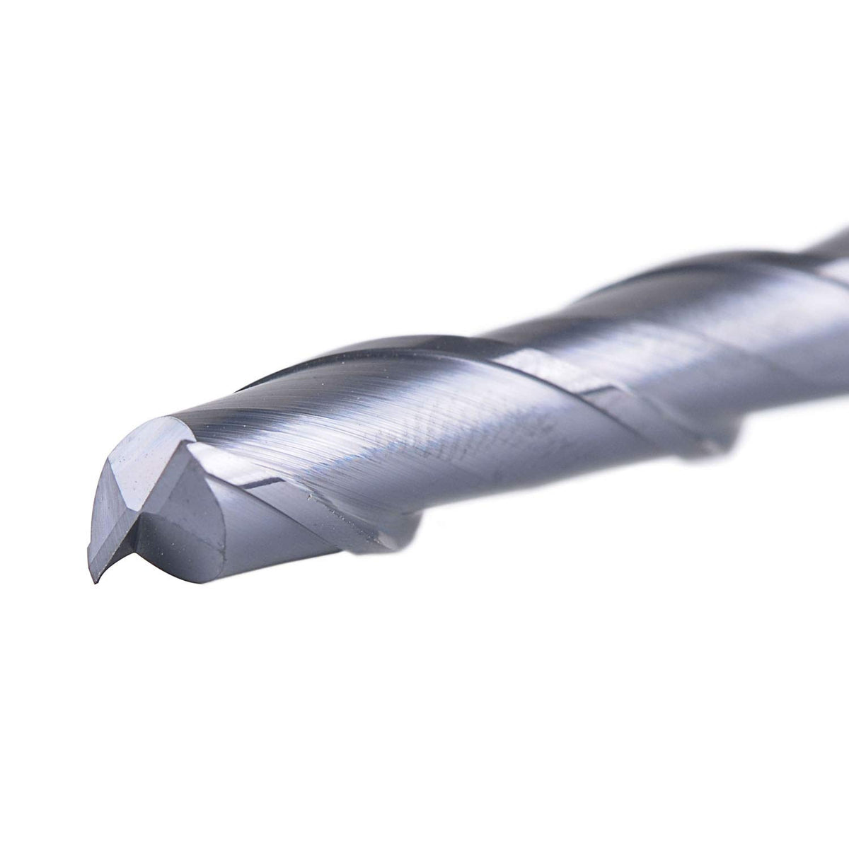 2 Flutes 1/4 inch Shank Carbide End Mill TiAlN Coated HRC55 Spiral UpCut Pack of 2 C110075