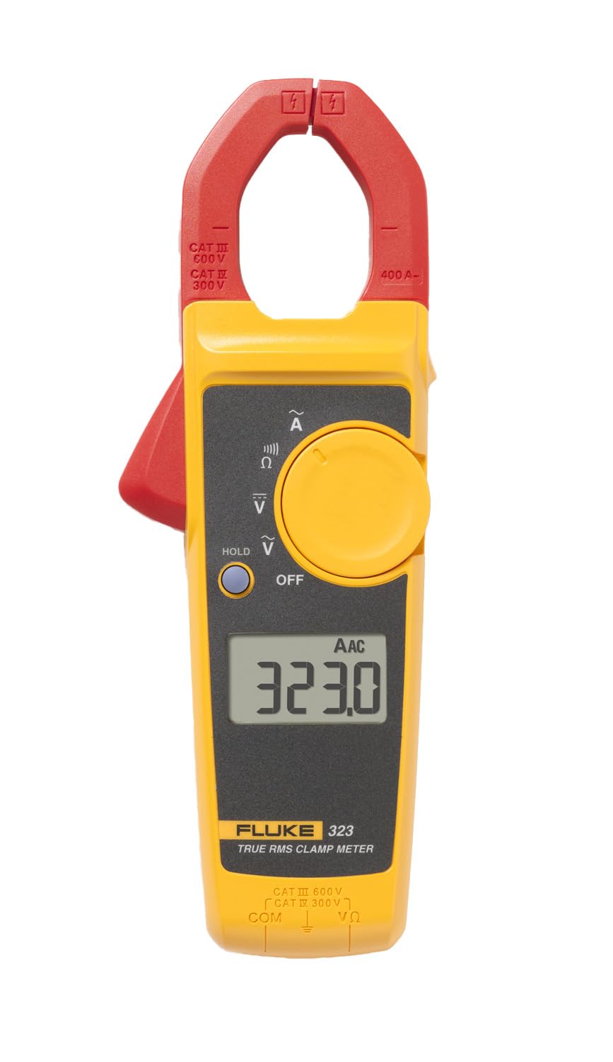 Clamp Meter, Measures AC Current to 400 A, AC/DC Voltage to 600 V, Resistance and Continuity, with Soft Carrying Case H74022