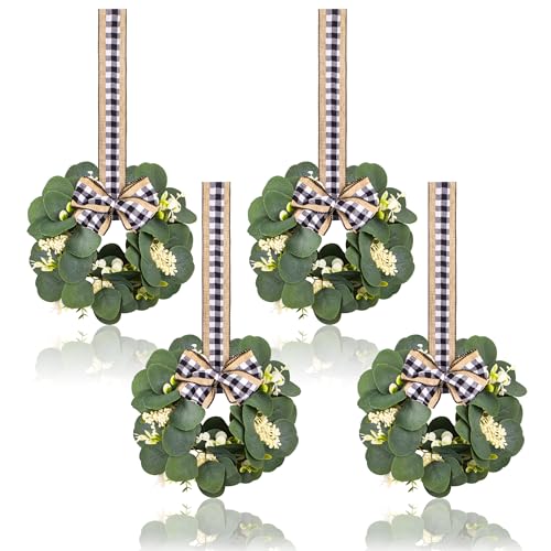 10 Inch Mini Christmas Wreaths 4Pcs C9013