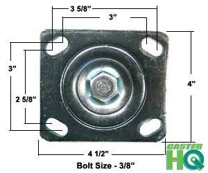 4 X 2 High Temperature Phenolic Swivel Caster Set of 4 C160201